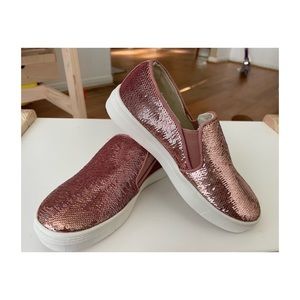 Crewcuts Sequin/Glitter Slip on Shoes Size 12 NWT